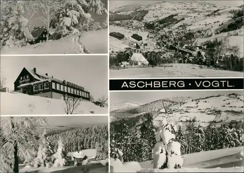 Ansichtskarte Klingenthal Aschberg (Vogtland) Winter Gasthaus 1979