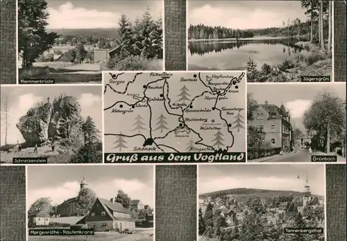 Ansichtskarte Morgenröthe-Rautenkranz Mehrbild Umland Städte 1972