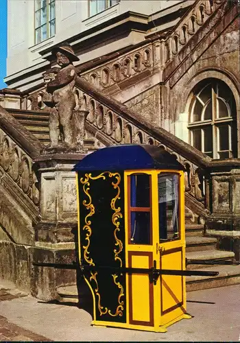Ansichtskarte Dresden Portechaise oder Sänfte Verkehrsmuseum 1987