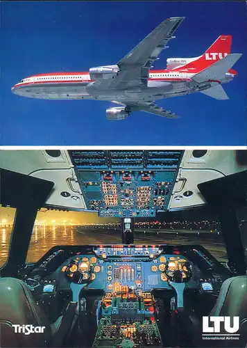 Ansichtskarte  TriStar L-1011-500 Lockheed Flugwesen - Flugzeuge LTU 1988