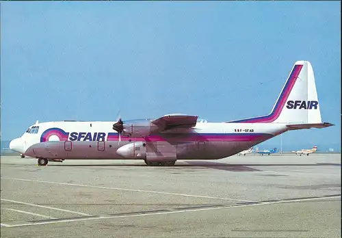 Ansichtskarte  SFAIR Lockheed L100-30 Hercules Flugwesen - Flugzeuge 1988