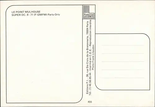 Ansichtskarte  SUPER DC. 8 - 71 (F-GMFM) Paris-Orly LE POINT MULHOUSE 1983