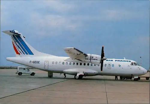 Ansichtskarte  ATR 42 (F-GEGE) AIR FRANCE/AIR LITTORAL 1983