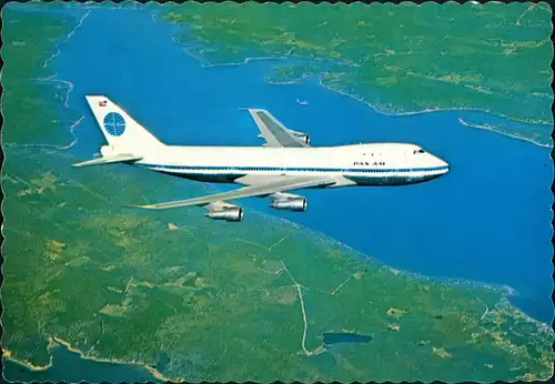 Ansichtskarte  Boeing 747 im flug - Flugwesen - Flugzeuge 1978