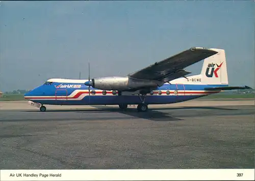 Ansichtskarte  Air UK Handley Page Herald Flugwesen - Flugzeuge 1984