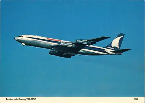 Ansichtskarte  Tradewinds Boeing 707-320C Flugwesen - Flugzeuge 1983