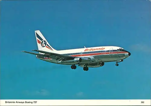 Ansichtskarte  Britannia Airways Boeing 737 Flugwesen - Flugzeuge 1983