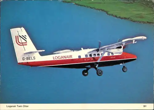 Ansichtskarte  Loganair Twin Otter Flugwesen - Flugzeuge 1985