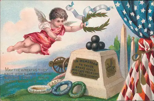 USA United States  America Patriotika USA  Memorian To Those Brave Souls 1910