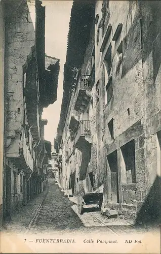 Postales Hondarribia Umland-Ansicht FUENTERRABIA Calle Pampinot 1910