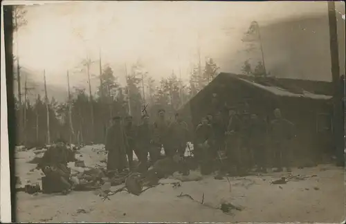 Militär Propaganda Soldaten Privataufnahme 1. Weltkrieg Foto 1915 Privatfoto