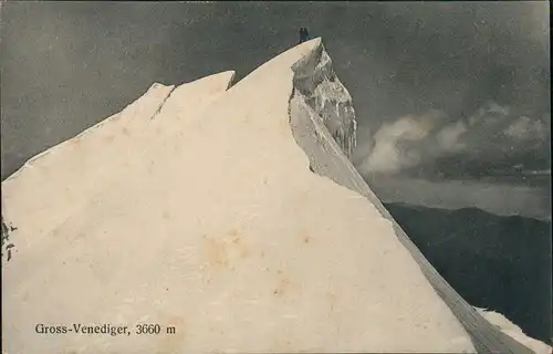 Prägraten am Großvenediger Großvenediger Alpen  Bergsteiger auf Gipfel 1910