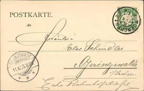 Ansichtskarte München Siegestor - Straße 1905