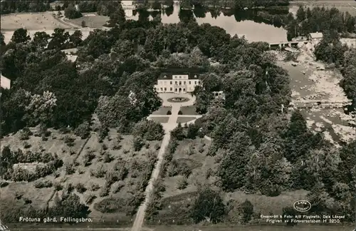 Postcard Fellingsbro Frötuna Gard Luftaufnahme Schloss Park 1955