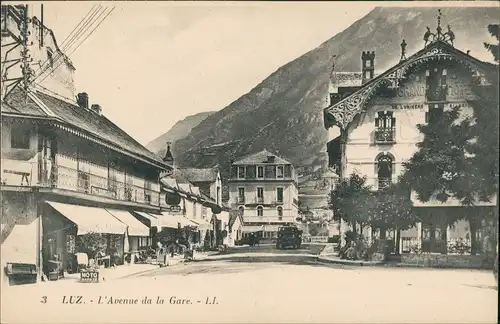 CPA Luz Avenue de la Gare, Strasse zum Bahnhof 1910