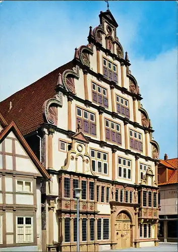 Ansichtskarte Lemgo Fassade des Hexenbürgermeisterhauses (1571) 1972