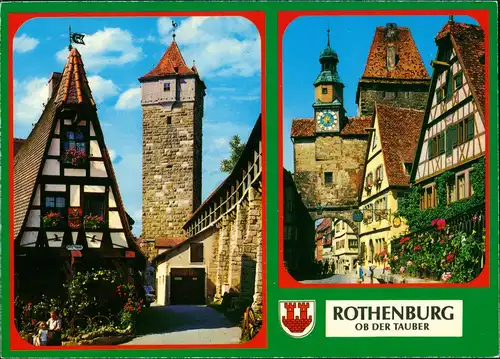 Rothenburg ob der Tauber Stadtteilansichten Foto-Ansichten Häuser 1990/1988