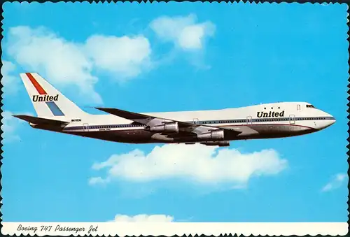 Boeing 747 Passenger JetUnited Airlines Flugwesen - Flugzeuge 1973