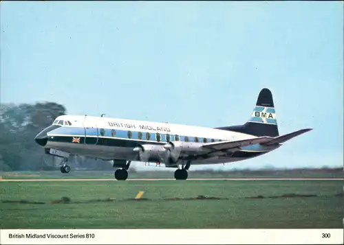 Ansichtskarte  British Midland Viscount Series 810 Flugwesen - Flugzeuge 1979