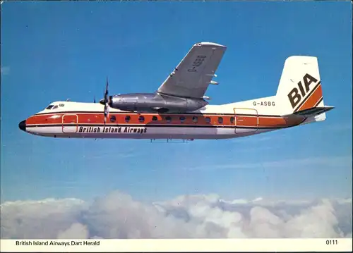 Ansichtskarte  British Island Airways Dart Herald Flugwesen - Flugzeuge 1981