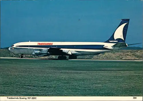 Ansichtskarte  Tradewinds Boeing 707-320C Flugwesen - Flugzeuge 1976