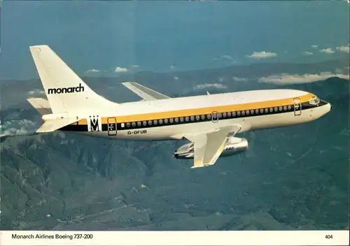 Ansichtskarte  Monarch Airlines Boeing 737-200 Flugwesen - Flugzeuge 1978