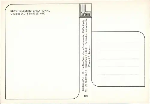 Douglas D.C. 8 Srs63 (57-616) SEYCHELLES INTERNATIONAL   Flugzeuge 1979