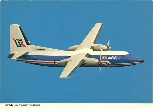 Ansichtskarte  Air UK F27 'Fokker' Friendship Flugwesen - Flugzeuge 1977