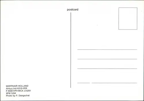 Airbus Ind. A310-203 MARTINAIR HOLLAND Flugwesen - Flugzeuge 1987