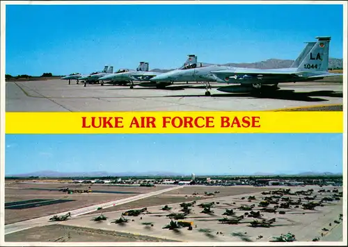 Postcard Glendale (Arizona) Luke Air Force Bade Flugzeuge 1981