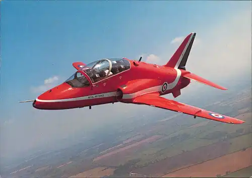 Ansichtskarte  THE RED ARROWS HAWK Flugwesen - Flugzeuge Militär 1981