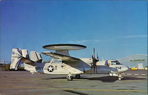 Ansichtskarte  MJ 404 U.S. NAVY Grumman E-2C Hawkeye' Flugzeug Militär 1979