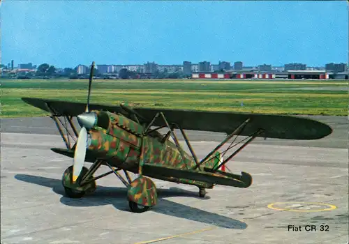 Ansichtskarte  Flugwesen - Flugzeuge Militär FIAT CR 32 1974