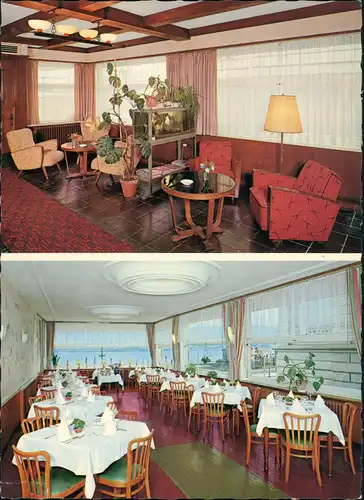 Rüdesheim (Rhein) Hotel Traube Aumüller 2 Innenansichten Mehrbild-AK 1970