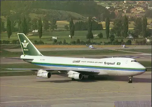 Ansichtskarte  SAUDIA Boeing 747-2B5F(SCD) Flugwesen - Flugzeuge 1982