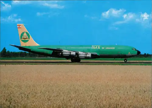 Ansichtskarte  Boeing 707-327C T.M.A. OF LEBANON Flugwesen - Flugzeuge 1981