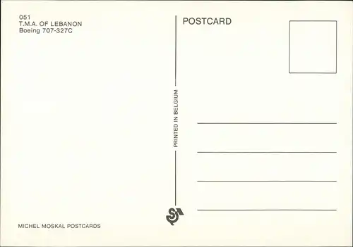 Ansichtskarte  Boeing 707-327C T.M.A. OF LEBANON Flugwesen - Flugzeuge 1981