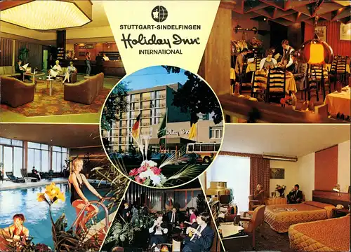 Sindelfingen Holiday Inn Hotel International Innen und Außen 1970