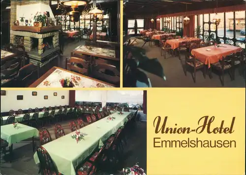 Emmelshausen Union-Hotel Restaurant Café Klinkner MB Innenansichten 1975