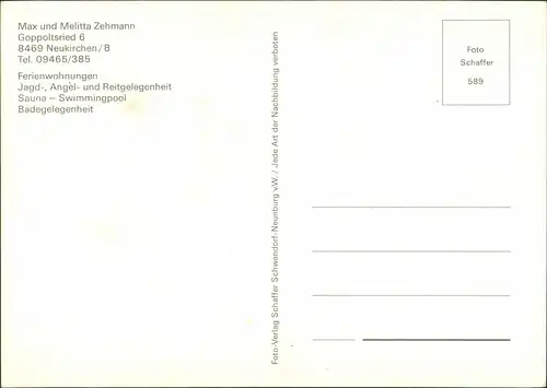 Neukirchen b Heiligen Blut Ferienwohnungen Max Zehmann Fürstenhof Urlaub 1975