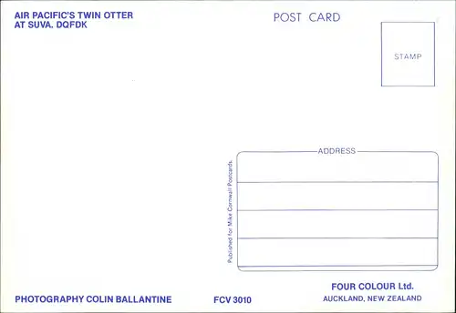 AIR PACIFIC'S TWIN OTTER AT SUVA. DQFDK Flugwesen - Flugzeuge 1988