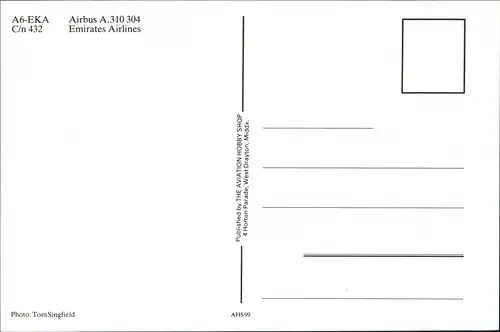 A6-EKA C/n 432 Airbus A.310 304 Emirates Airlines Flugwesen - Flugzeuge 1981
