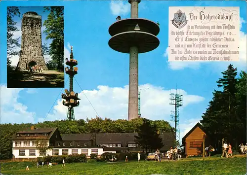 Schotten (Vogelsberg) Hoherodskopf  Fernmeldeturm Bismarckturm Taufstein 1993