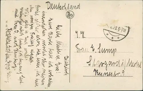 Postcard Diekirch Au bord de la Sure, Fluss Partie 1928