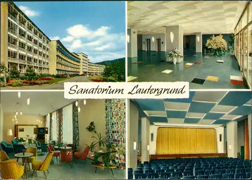 Schwabthal (Schwabtal) Sanatorium Lautergrund Mehrbild-AK Innen und Außen 1970