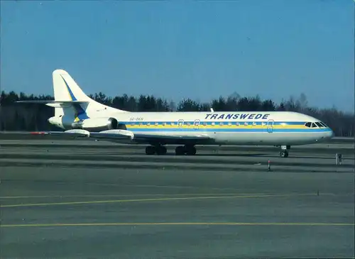 Ansichtskarte  Transwede Caravelle SE-210-10B Flugwesen - Flugzeuge 1985
