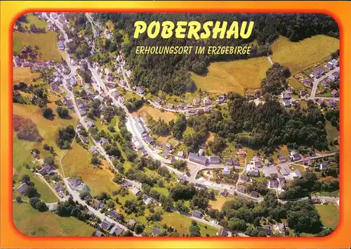 Pobershau-Marienberg im Erzgebirge Luftbild Überflugkarte  Erzgebirge 2000