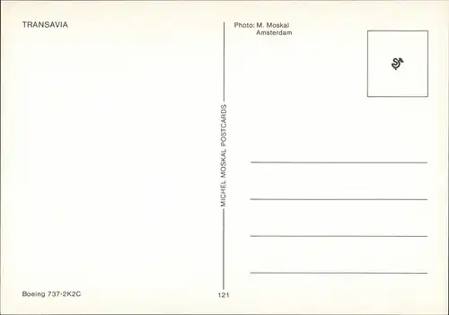 Ansichtskarte  TRANSAVIA Amsterdam Boeing 737-2K2C 1978