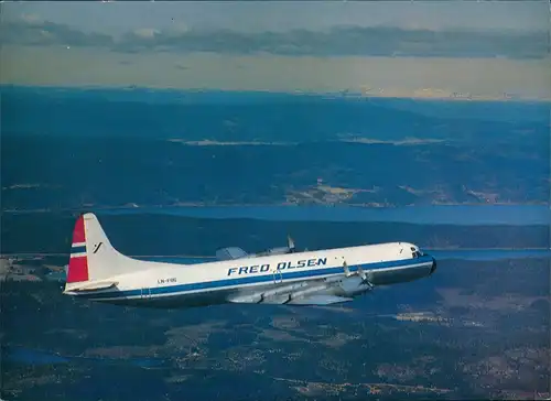 Fred Olsens Flyselskap. A/S Lockheed L 188 AF Electra. Flugzeuge 1981