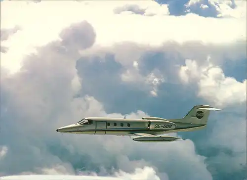 Ansichtskarte  Swedair Learjet 35A Flugwesen - Flugzeuge 1981